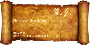 Moise Joakim névjegykártya